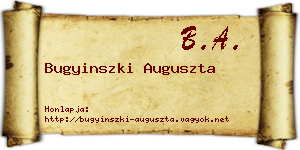 Bugyinszki Auguszta névjegykártya